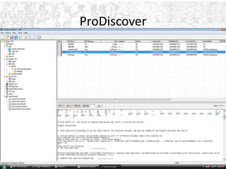 prodiscover forensics drawback