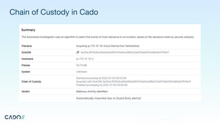 Chain of Custody in Cado
 