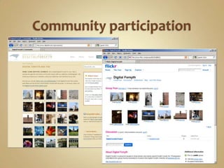 Preserving Forsyth’s PastOutreach program in conjunction with Forsyth County Public LibraryWork with local organizations to learn how to organize, preserve, and digitize historic resourcesEstablish digitization centers at area libraries for organizations and individualsTimelineDigitization centers – Fall 2009Workshops – November 2009, Feb 2010, April 2010, June 2010