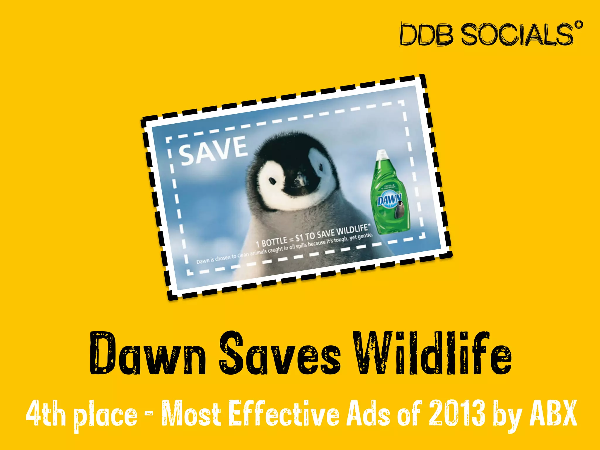 Dawn Saves Wildlife
4th place - Most Effective Ads of 2013 by ABX

 