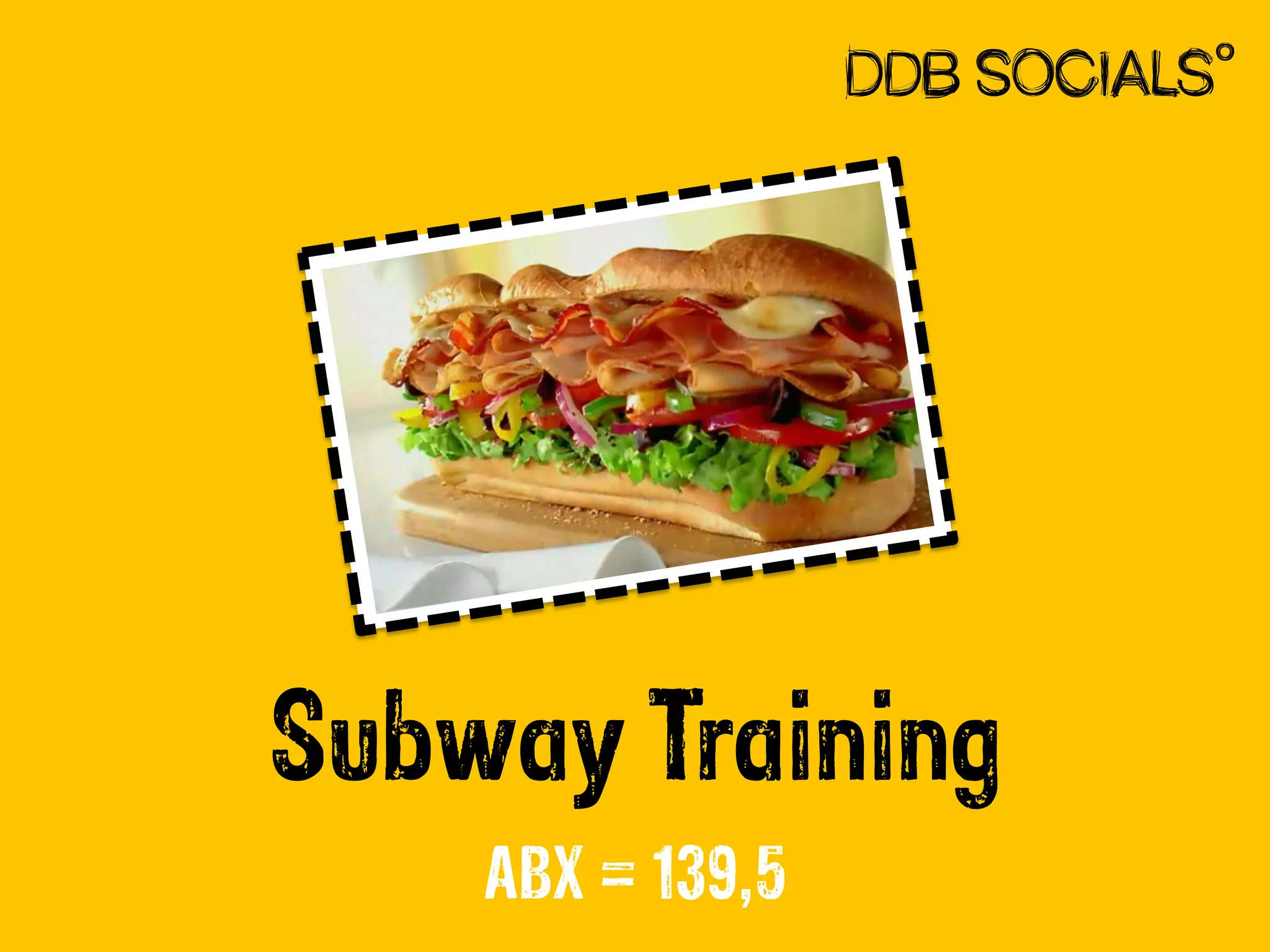 Subway Training
ABX = 139,5

 