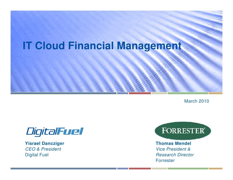 Digital Fuel Forrester Cloud Computing IT Financial Management