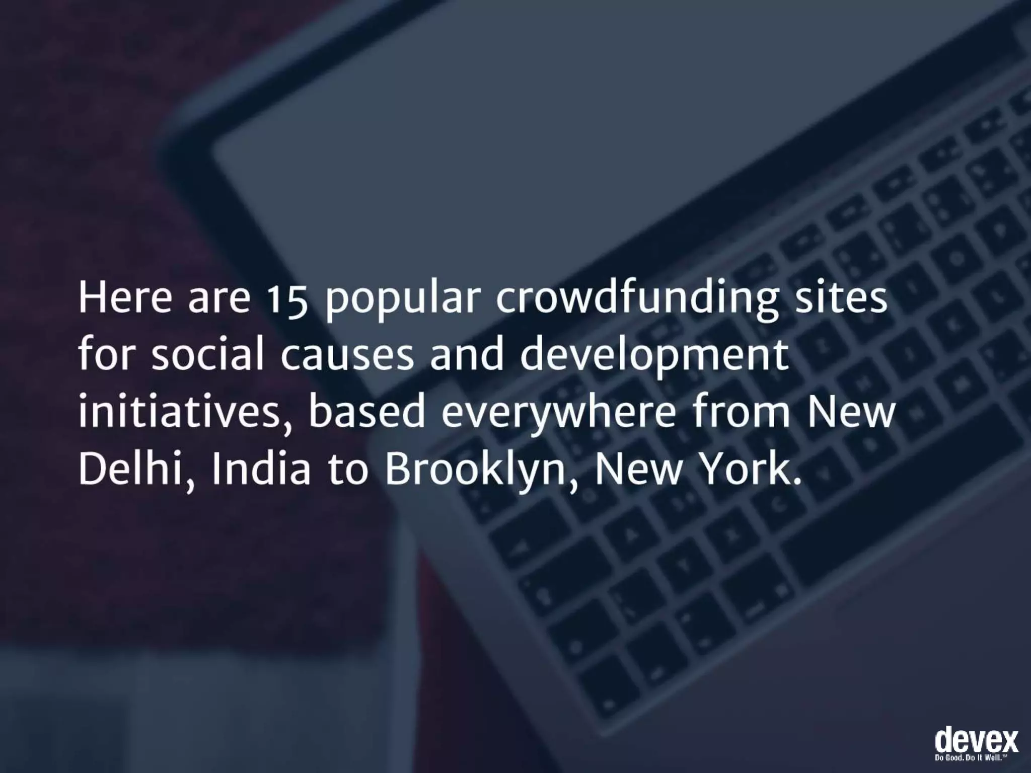 15 popular crowdfunding sites for social causes