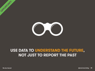 @wearesocialsg • 35We Are Social
USE DATA TO UNDERSTAND THE FUTURE,
NOT JUST TO REPORT THE PAST
 