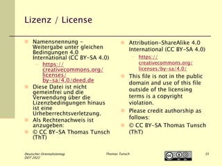 Lizenz / License
 Namensnennung -
Weitergabe unter gleichen
Bedingungen 4.0
International (CC BY-SA 4.0)
– https://
creat...