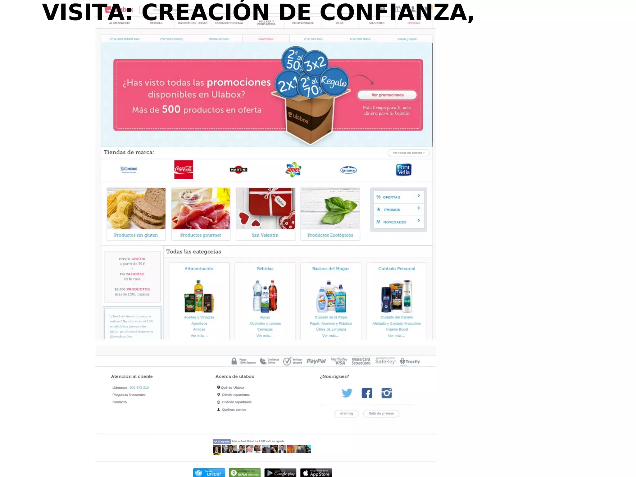 VISITA: CREACIÓN DE CONFIANZA,

 