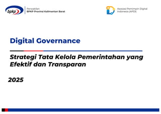 Digital Governance: Strategi Tata Kelola Pemerintahan yang Efektif dan ...