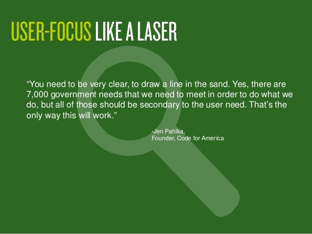 “You need to be very clear, to draw a line in the sand. Yes, there are
7,000 government needs that we need to meet in orde...