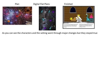 Plan Digital Flat Plans Finished
As you can see the characters and the setting went through major changes but they stayed true t
 
