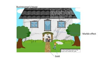 Businessman's house
Gold
Marble effect
 