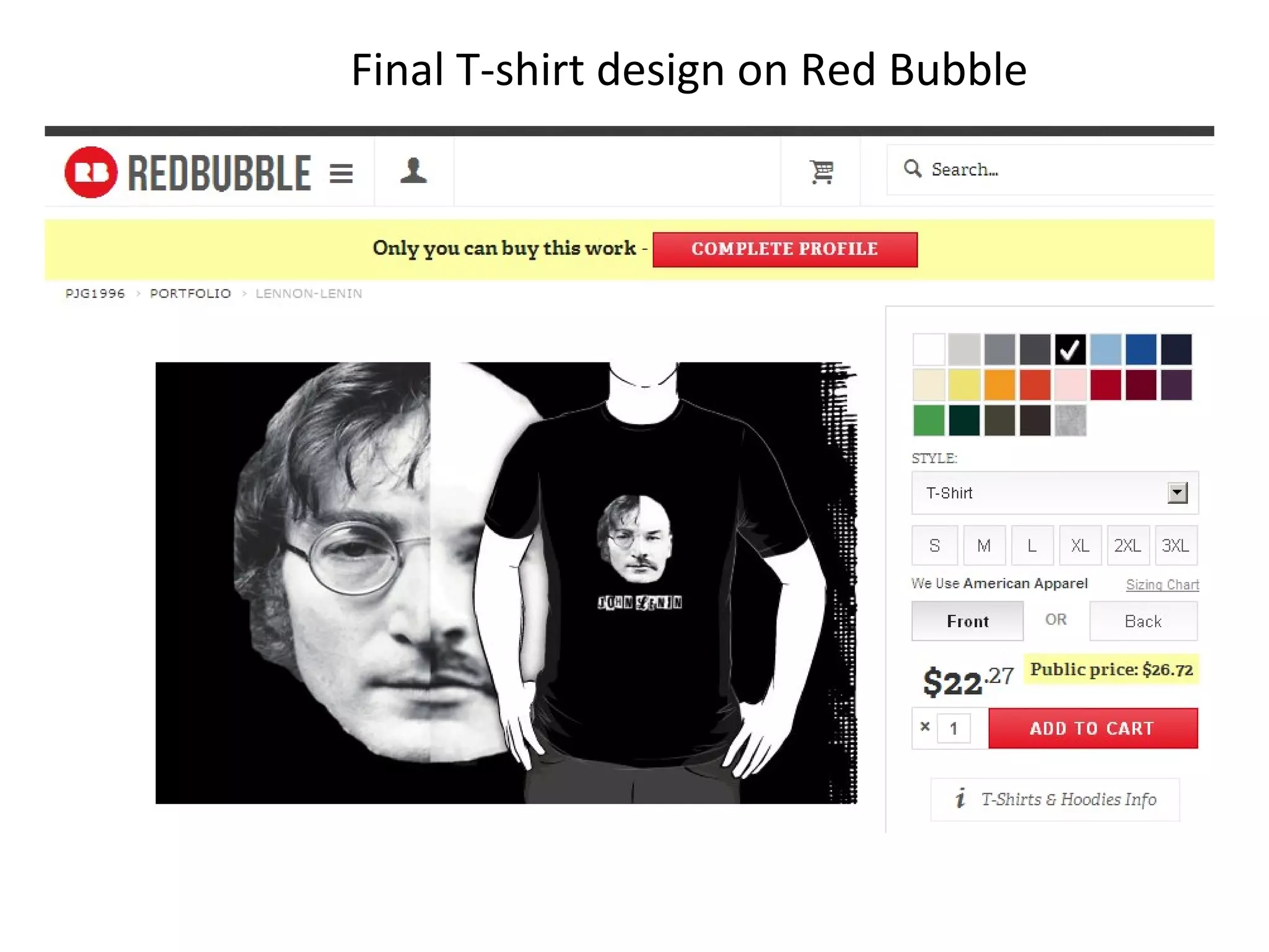 Final T-shirt design on Red Bubble

 