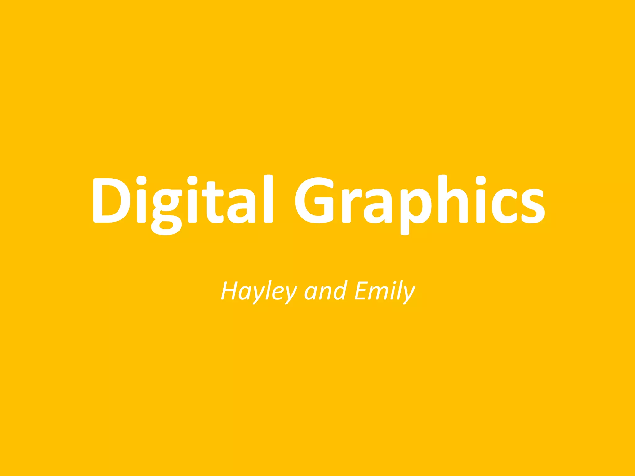Digital Graphics Pro Forma PPT
