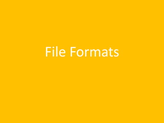 File Formats

 