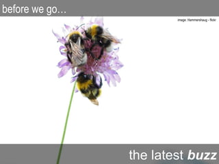 the latest  buzz before we go… image: Hammershaug - flickr  