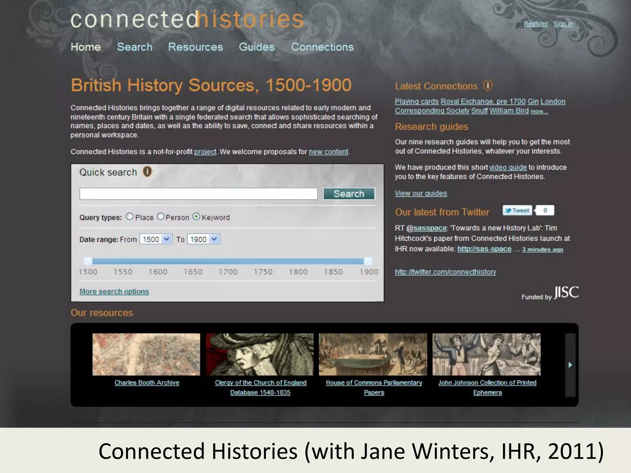 Connected Histories (with Jane Winters, IHR, 2011)
 