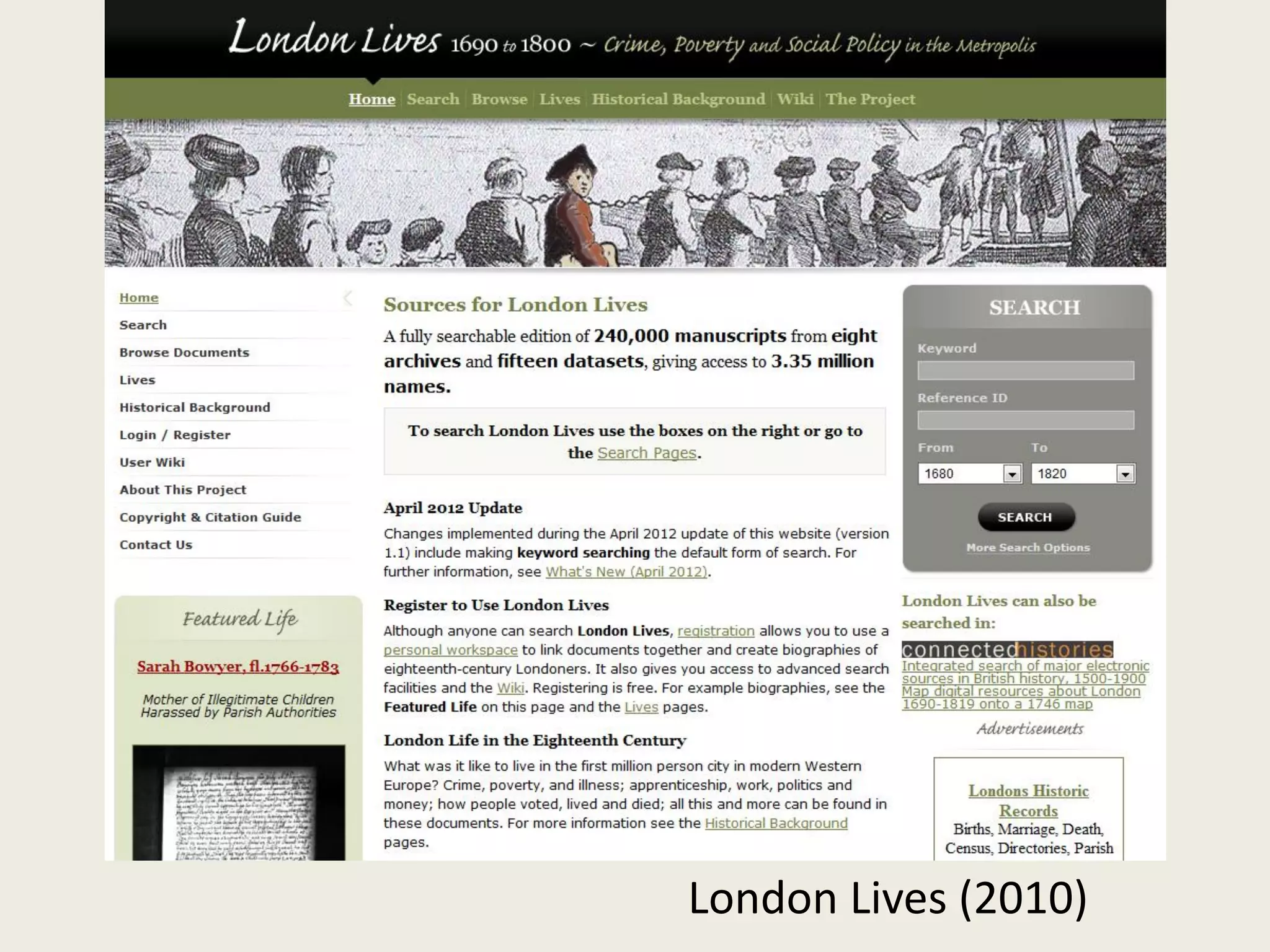 London Lives (2010)
 