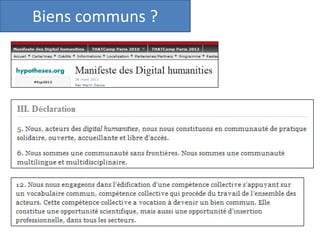 Biens communs ?
 
