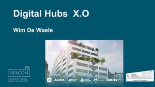 11
Proud partners
Digital Hubs X.O
Wim De Waele
 