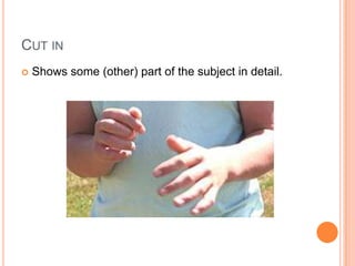 Cut inShows some (other) part of the subject in detail.