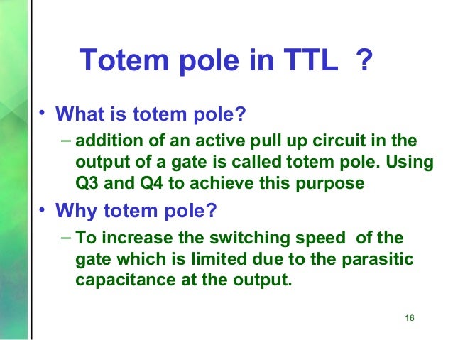 totem pole output what is totem pole output what is