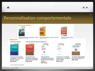 Personnalisation comportementaleHenri ISAAC, octobre 200917