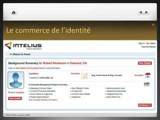 Le commerce de l’identitéHenri ISAAC, octobre 200926