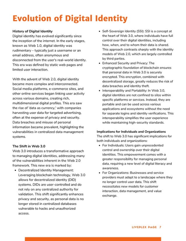 WEB 3.0 & IDENTITY: THE NEW ERA OF DIGITAL IDENTITY | PDF | Internet ...