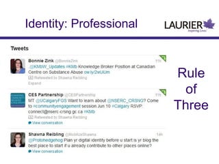 Identity: Professional
Rule
of
Three
 