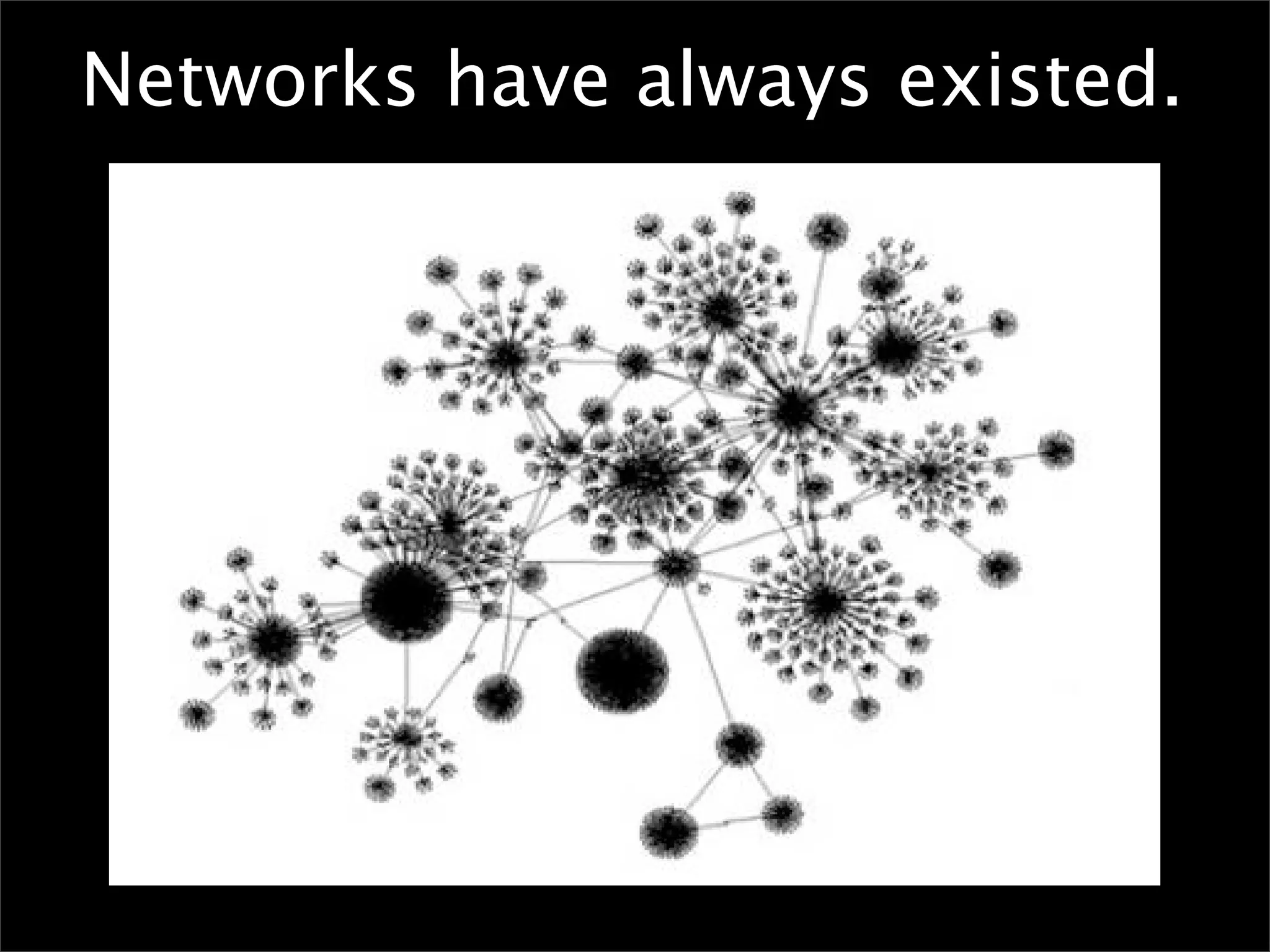 Networks have always existed.
 