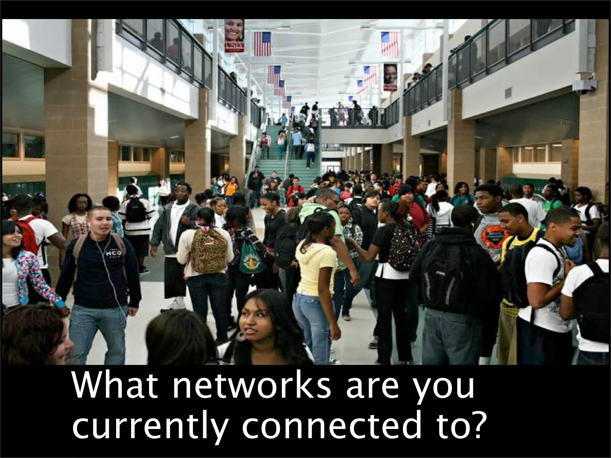 What networks are you
currently connected to?
 