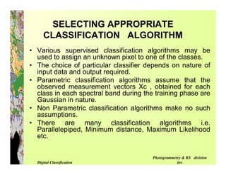 Discretized Classification Processing Digital image classification | PDF