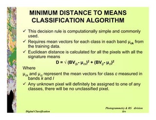 Digital image classification | PDF