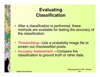 Digital image classification | PDF