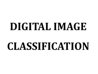 DIGITAL IMAGE
CLASSIFICATION
 