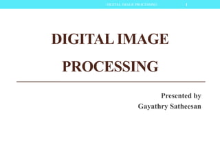 Digital image processing | PPT