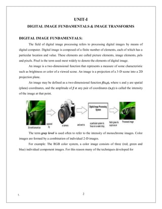 Comprehensive Digital Image Processing Fundamentals and Applications | PDF