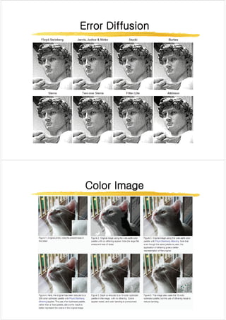 Error Diffusion
Error Diffusion
Error Diffusion
Error Diffusion
Color Image
Color Image
Color Image
Color Image
 