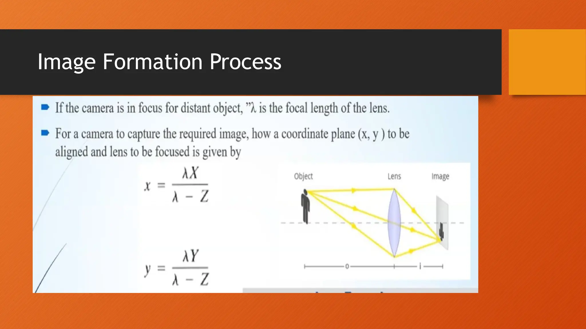 Image Formation Process
 