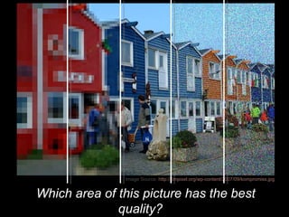 Which area of this picture has the best quality?  Image Source:  http://6mpixel.org/wp-content/2007/09/kompromiss.jpg   