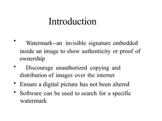 Watermark and Digital Image Watermarking.pptx