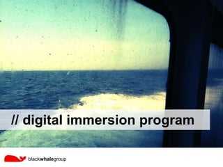 // digital immersion program

  blackwhalegroup
 