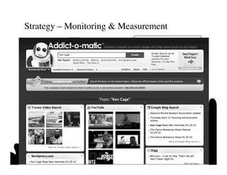 Strategy – Monitoring  Measurement	

 