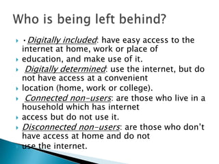 Digital inclusion and exclusion | PPTX