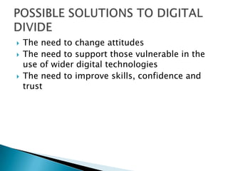 Digital inclusion and exclusion | PPTX