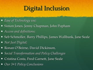 Digital Inclusion Curated Conversation 2012 Slide 3