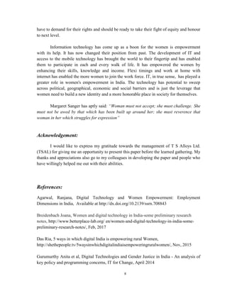 Digital india and women empowerment | PDF