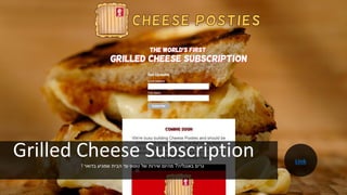 Grilled Cheese Subscription‫באנגליה‬ ‫גרים‬?‫בדואר‬ ‫שמגיע‬ ‫הבית‬ ‫עד‬ ‫טוסט‬ ‫של‬ ‫שירות‬ ‫מהיום‬!
Link
 