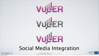 Social Media Integration
Thursday, 18 April 13
 
