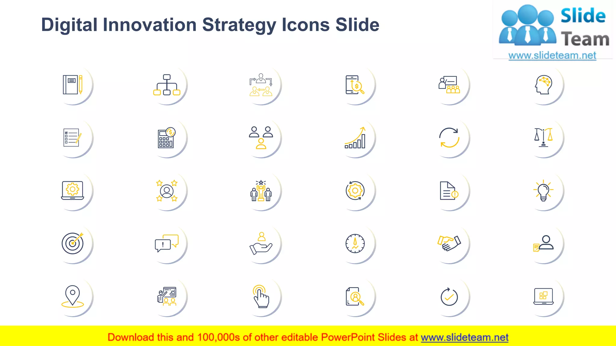 Digital Innovation Strategy Icons Slide
12
 
