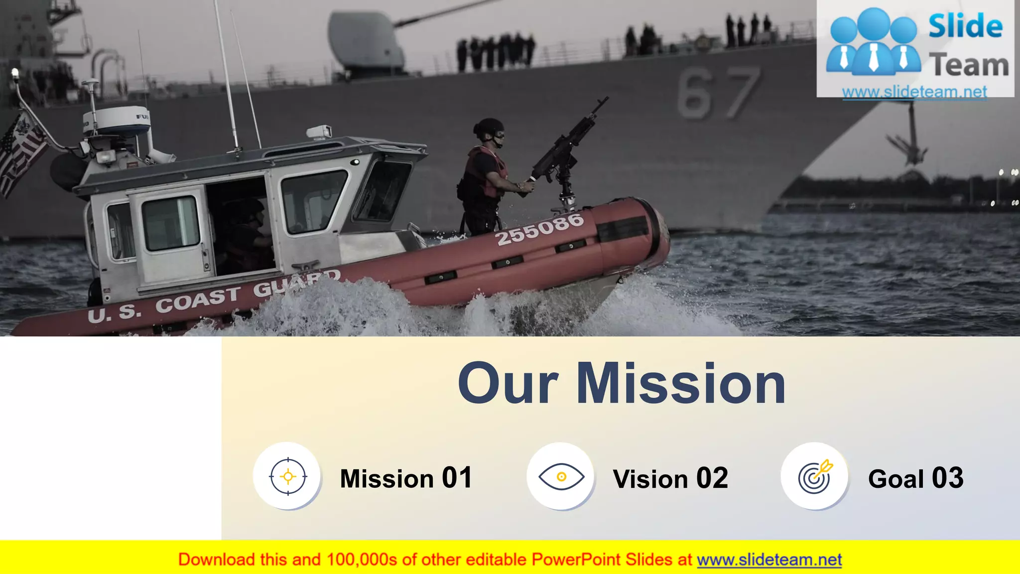 Goal 03
Our Mission
15
Mission 01 Vision 02
This slide is 100% editable. Adapt it to your needs and capture your audience's attention.
 